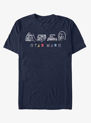 Star Wars Linear Icons T-Shirt