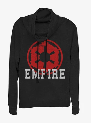 Star Wars Empire Text Icon Cowlneck Long-Sleeve Womens Top
