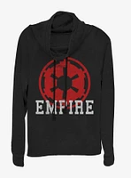 Star Wars Empire Text Icon Cowlneck Long-Sleeve Womens Top