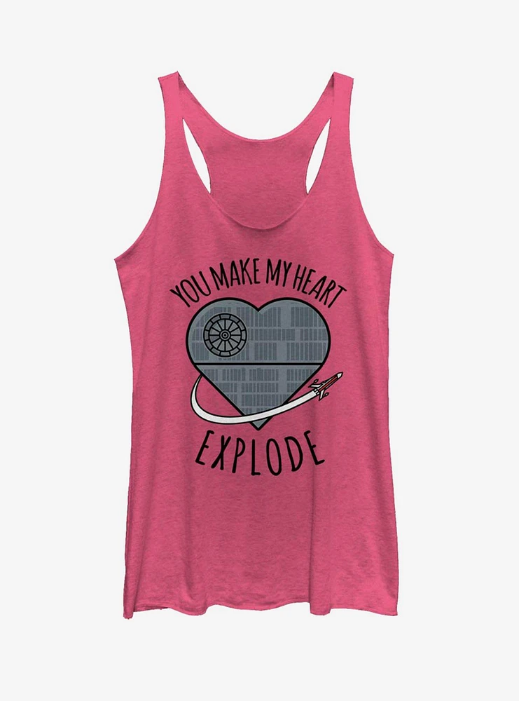 Star Wars Heart Explode Death Womens Tank Top