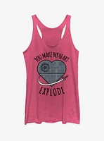 Star Wars Heart Explode Death Womens Tank Top