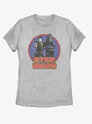 Star Wars Circle Chewie and Han Womens T-Shirt
