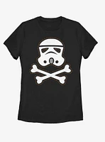 Star Wars Trooper Skull Patch Womens T-Shirt