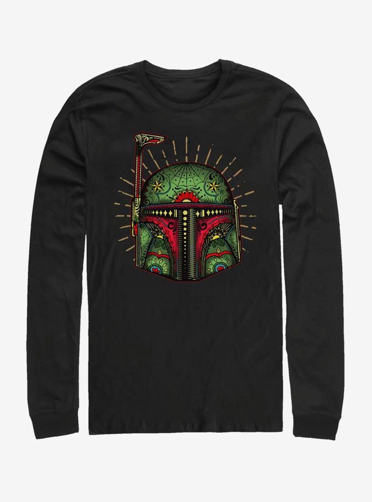 Star Wars Boba Sugar Skull Long-Sleeve T-Shirt