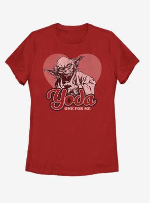 Star Wars Yoda Heart Womens T-Shirt