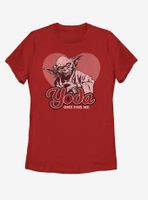 Star Wars Yoda Heart Womens T-Shirt