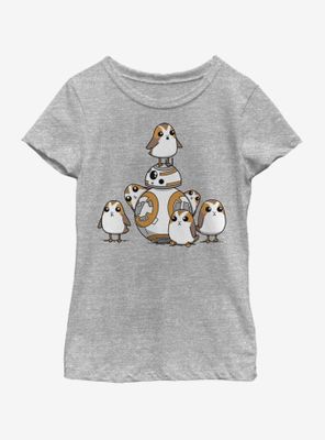 Star Wars: The Last Jedi BB8 and Porgs Youth Girls T-Shirt