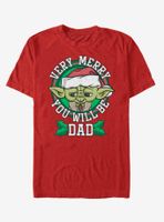 Star Wars Merry Yoda Dad T-Shirt