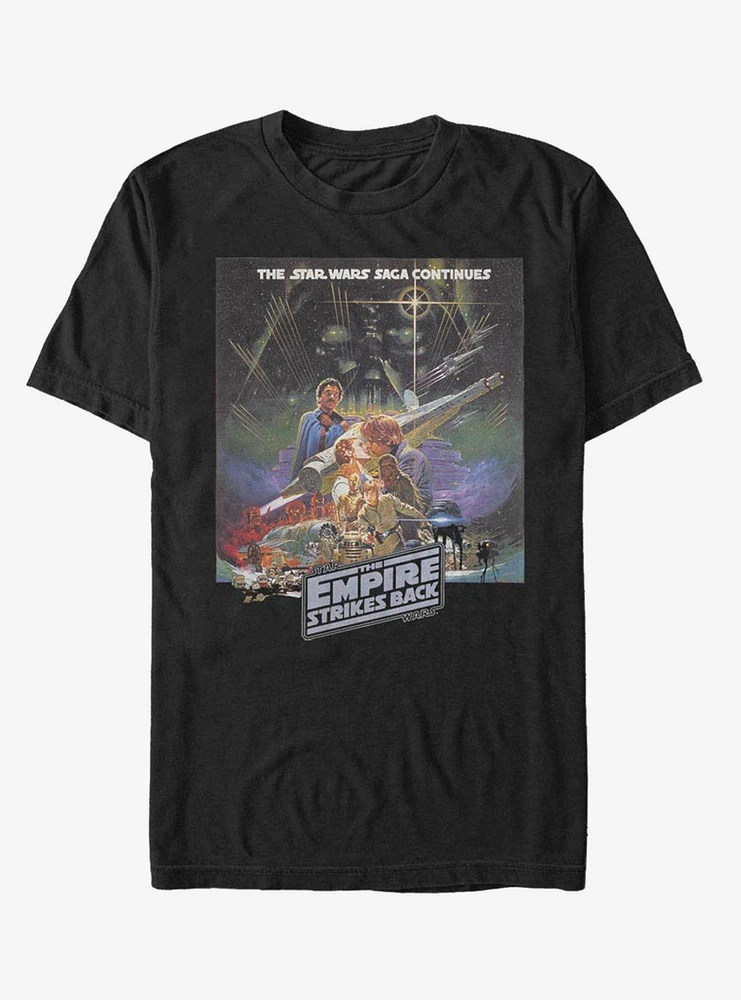 Star Wars Saga Continues Poster T-Shirt