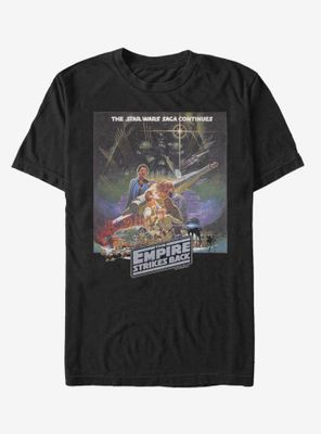 Star Wars Saga Continues Poster T-Shirt