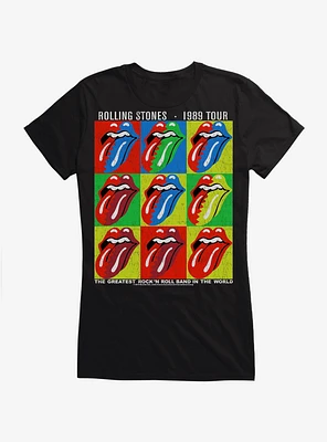 The Rolling Stones 1989 Tour Pop Art Girls T-Shirt