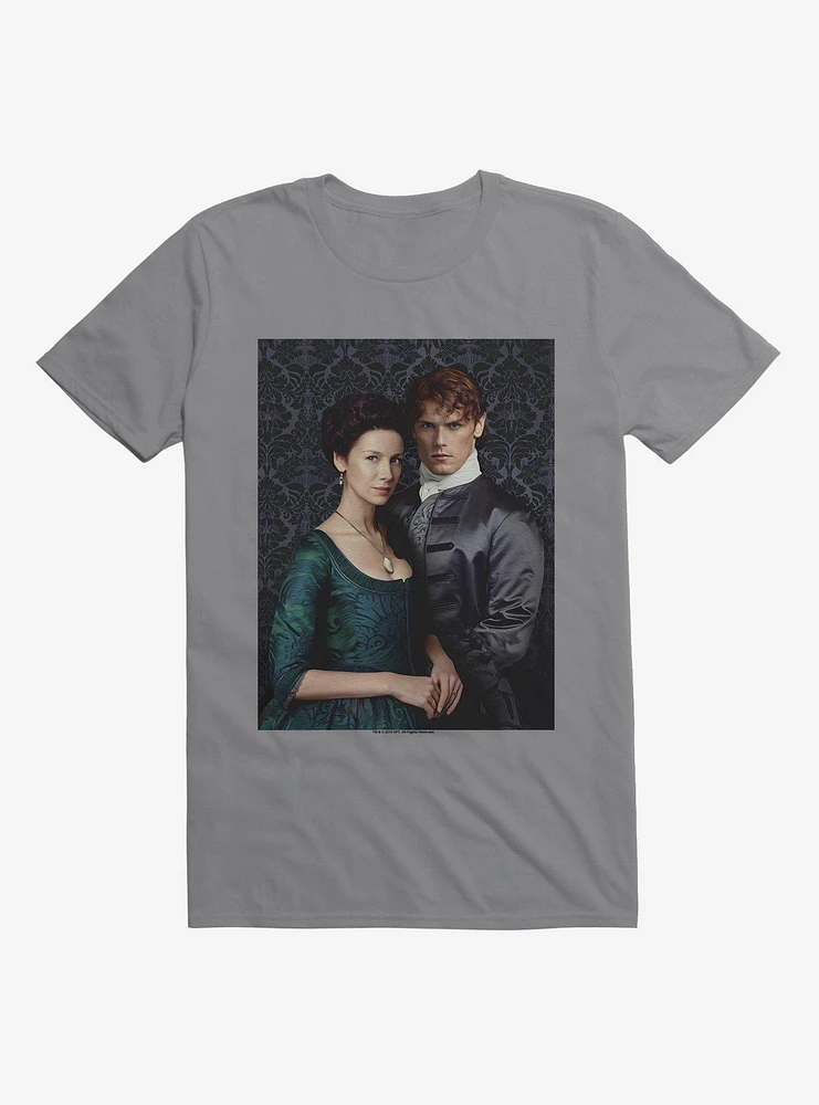 Outlander Jamie and Claire Portrait T-Shirt