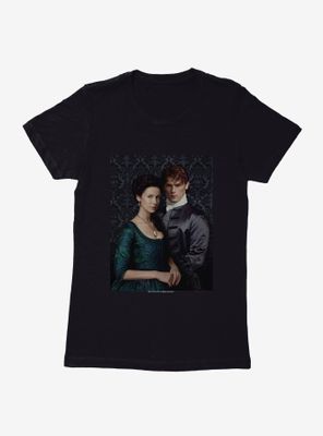 Outlander Jamie and Claire Portrait Womens T-Shirt