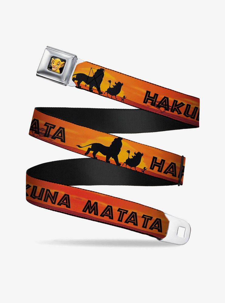 Disney Lion King Hakuna Matata Sunset Seatbelt Belt