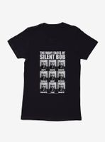 Jay And Silent Bob Reboot The Many Faces of Table Womens T-Shirt