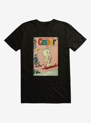 Casper The Friendly Ghost Skiing Comic Cover T-Shirt