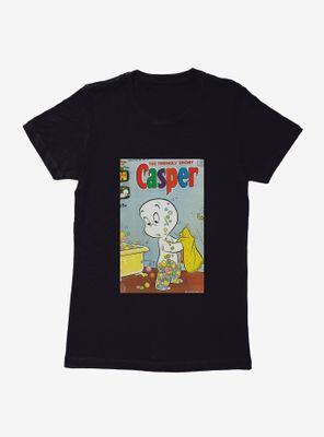 Casper The Friendly Ghost Bubbles Comic Cover Womens T-Shirt