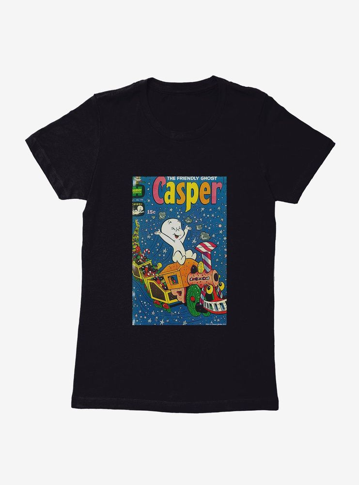 Casper The Friendly Ghost Christmas Comic Cover Womens T-Shirt