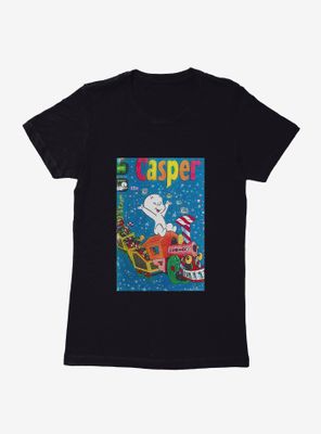 Casper The Friendly Ghost Christmas Train Comic Cover Womens T-Shirt