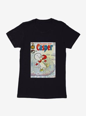 Casper The Friendly Ghost Skates And Snow Comic Cover Womens T-Shirt