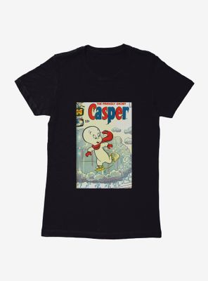 Casper The Friendly Ghost Skating  Comic Cover Womens T-Shirt