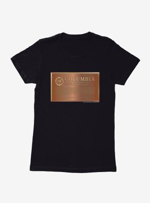 Star Trek Columbia Plaque Womens T-Shirt