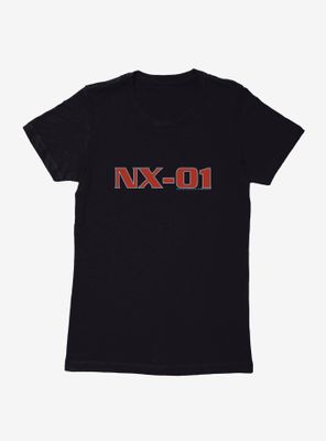 Star Trek NX-01 Red Script Womens T-Shirt