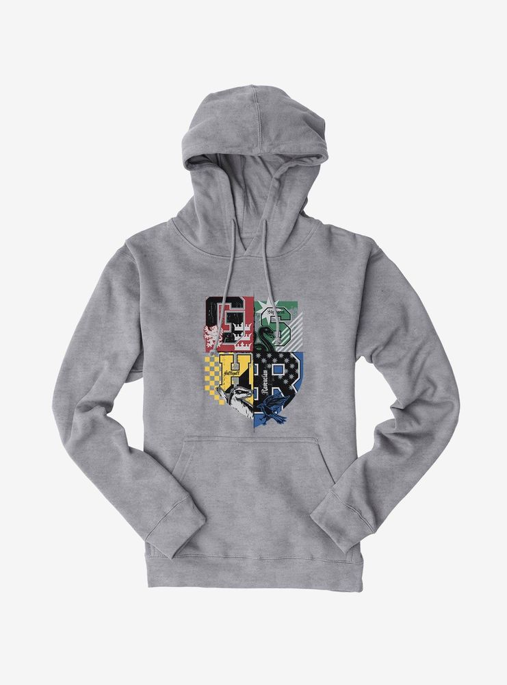 Harry Potter House Colors Shield Hoodie