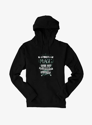 Harry Potter BW Wands Out Quote Hoodie