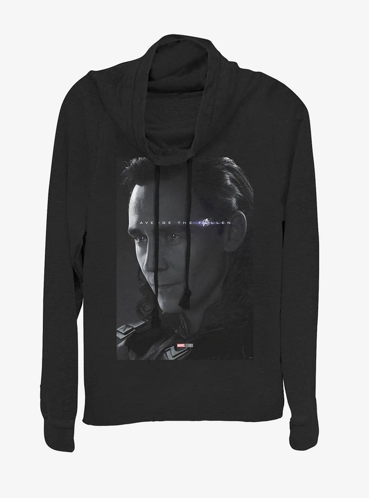 Marvel Avengers: Endgame Avenge Loki Cowlneck Long-Sleeve Womens Top