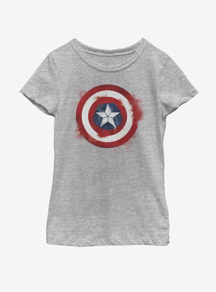 Marvel Captain America Spray Logo Youth Girls T-Shirt