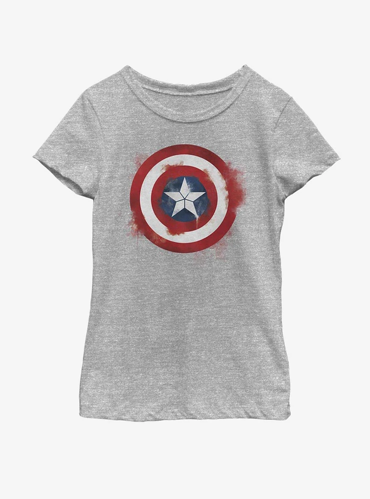 Marvel Captain America Spray Logo Youth Girls T-Shirt