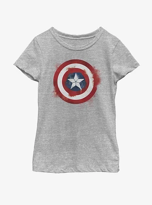 Marvel Captain America Spray Logo Youth Girls T-Shirt