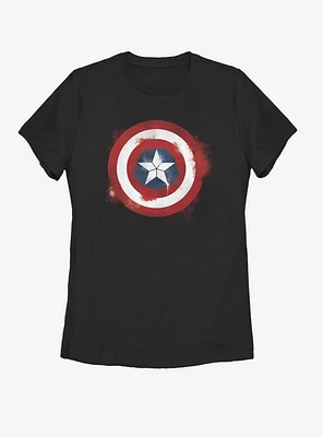 Marvel Captain America Spray Logo Womens T-Shirt
