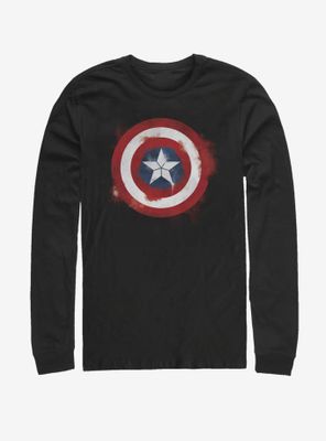 Marvel Captain America Spray Logo Long-Sleeve T-Shirt