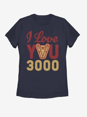 Marvel Iron Man Love You 3000 Arc Reactor Womens T-Shirt