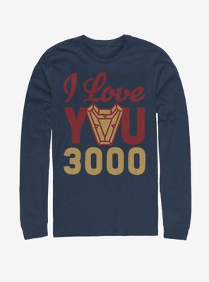 Marvel Iron Man Love You 3000 Arc Reactor Long-Sleeve T-Shirt