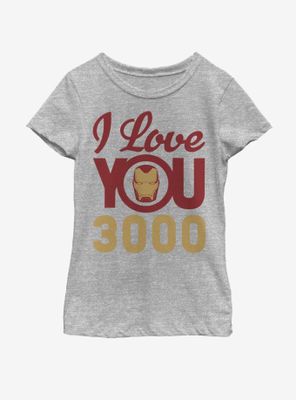 Marvel Iron Man Love You 3000 Icon Face Youth Girls T-Shirt
