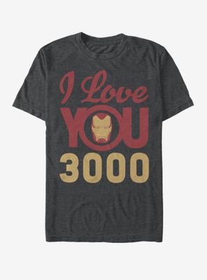 Marvel Iron Man Love You 3000 Icon Face T-Shirt