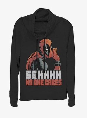 Marvel Deadpool No One Cowlneck Long-Sleeve Womens Top