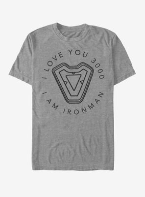 Marvel Iron Man Man's Heart T-Shirt