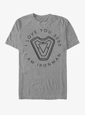Marvel Iron Man Man's Heart T-Shirt