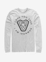 Marvel Iron Man Man's Heart Long-Sleeve T-Shirt