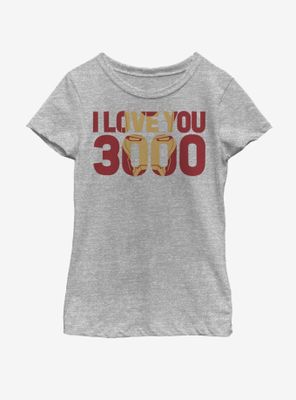 Marvel Iron Man Love You 3000 Youth Girls T-Shirt