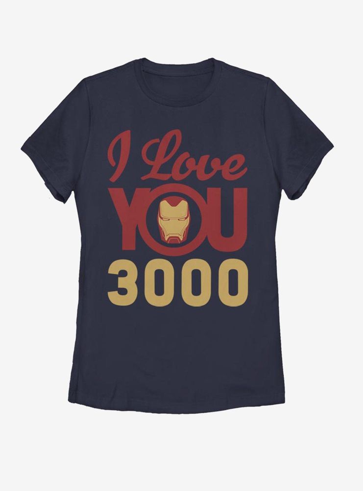 Marvel Iron Man Love You 3000 Icon Face Womens T-Shirt