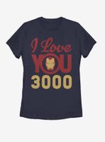 Marvel Iron Man Love You 3000 Icon Face Womens T-Shirt