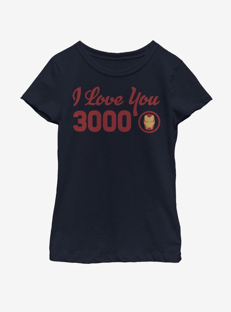 Marvel Iron Man Love You Icon Youth Girls T-Shirt