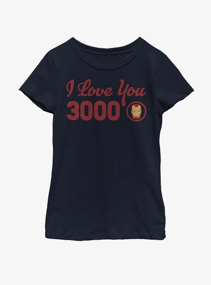 Marvel Iron Man Love You Icon Youth Girls T-Shirt