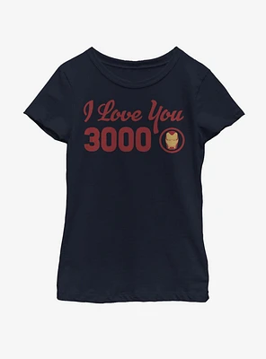 Marvel Iron Man Love You Icon Youth Girls T-Shirt
