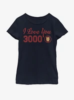 Marvel Iron Man Love You Icon Youth Girls T-Shirt
